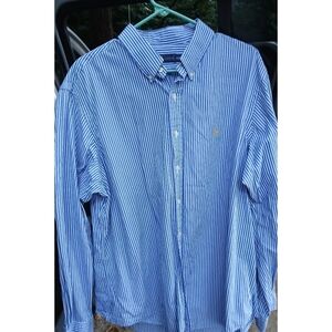 Polo Ralph Lauren Blue and White Striped Shirt